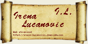 Irena Lučanović vizit kartica